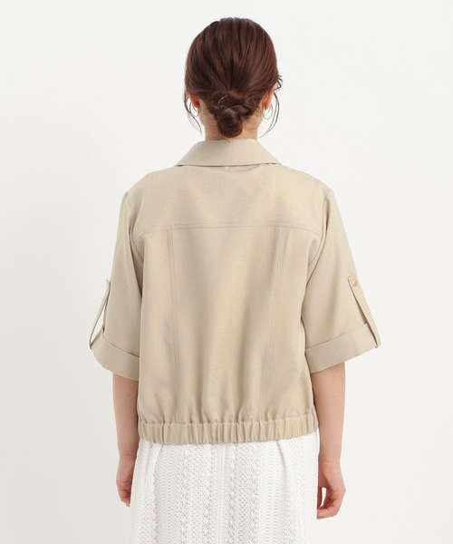 Andemiu(アンデミュウ)の「リネンライクシャツブルゾン656558(ブルゾン・レディース・ブラック/ベージュ・FREE)」の19枚目の写真