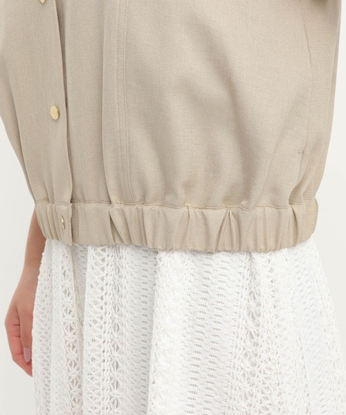 Andemiu(アンデミュウ)の「リネンライクシャツブルゾン656558(ブルゾン・レディース・ブラック/ベージュ・FREE)」の22枚目の写真