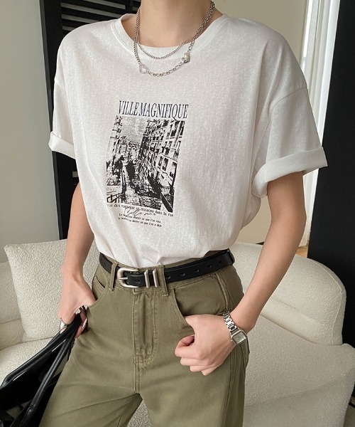 CHUN CHUN NOTES(チュンチュンノーツ)の「26SS/フォト&ボタニカルプリント 半袖Tシャツ(Tシャツ/カットソー・レディース・A/F/E/D/C/B・F)」の2枚目の写真
