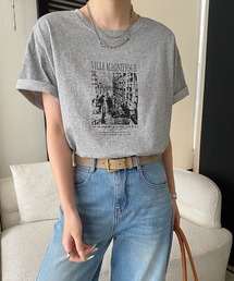 26SS/フォト&ボタニカルプリント 半袖Tシャツ