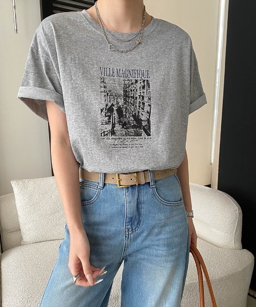 CHUN CHUN NOTES(チュンチュンノーツ)の「26SS/フォト&ボタニカルプリント 半袖Tシャツ(Tシャツ/カットソー・レディース・A/F/E/D/C/B・F)」の3枚目の写真
