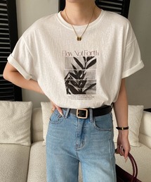 26SS/フォト&ボタニカルプリント 半袖Tシャツ