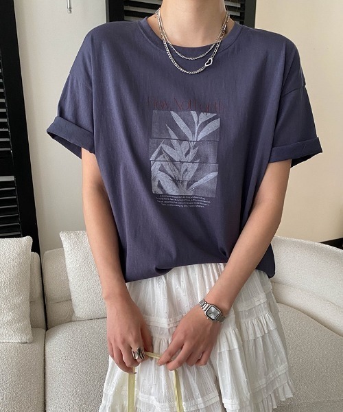 CHUN CHUN NOTES(チュンチュンノーツ)の「26SS/フォト&ボタニカルプリント 半袖Tシャツ(Tシャツ/カットソー・レディース・A/F/E/D/C/B・F)」の6枚目の写真
