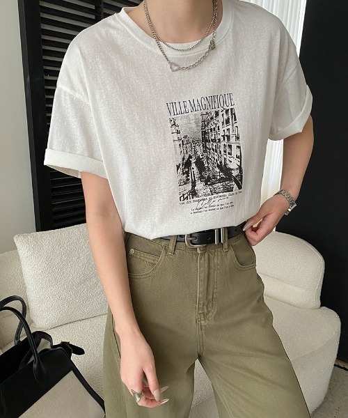 CHUN CHUN NOTES(チュンチュンノーツ)の「26SS/フォト&ボタニカルプリント 半袖Tシャツ(Tシャツ/カットソー・レディース・A/F/E/D/C/B・F)」の7枚目の写真