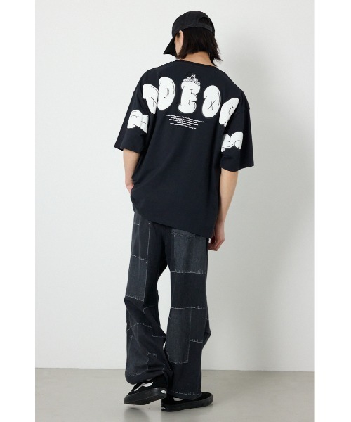 RODEO CROWNS WIDE BOWL（ロデオクラウンズワイドボウル）の「パッチパターンデニムパンツ（デニムパンツ・メンズ・ブラック/ライトブルー・MEDIUM/LARGE）」の11枚目の写真