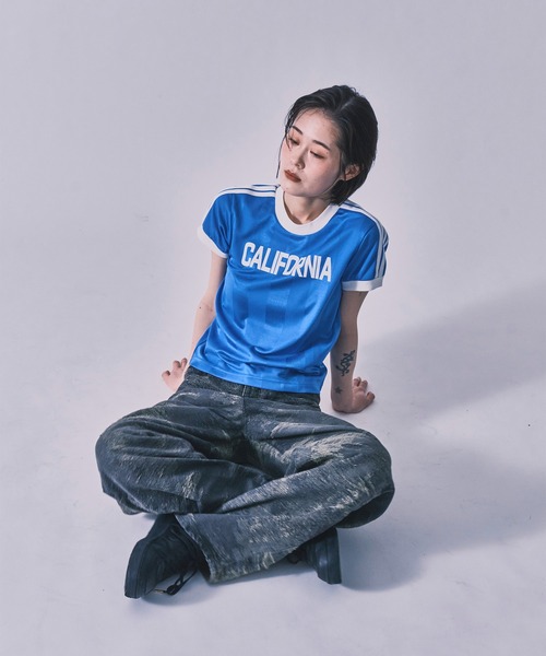 INSCRIRE(アンスクリア)の「Stripe Uniform T-Shirt(Tシャツ/カットソー・レディース・ライトブルー/ネイビー・MEDIUM)」の8枚目の写真