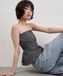 Check Tube Top & Hairband Set / チェックチューブトップ&ヘアバンドセット