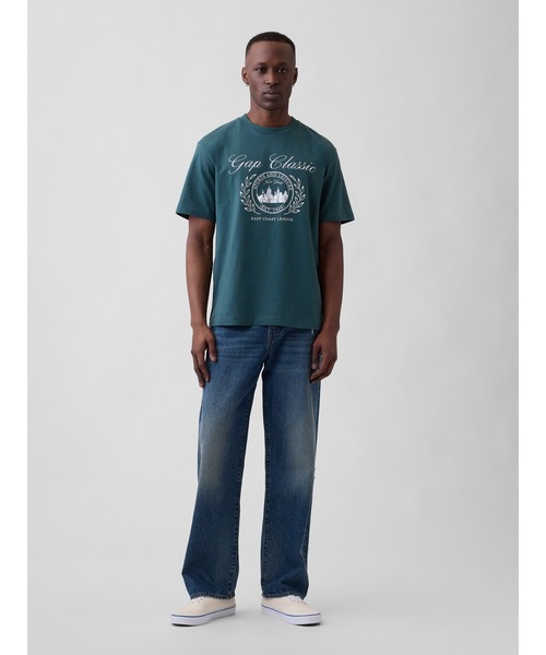 GAP（ギャップ）の「エブリディ ソフト リラックスフィット グラフィックTシャツ（Tシャツ/カットソー・メンズ・グリーン/ブラウン・XS/S/M/L/XL）」の4枚目の写真