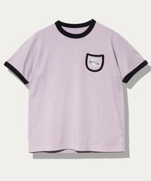 メランジェ G/D リンガー PKT TEE お花刺繍