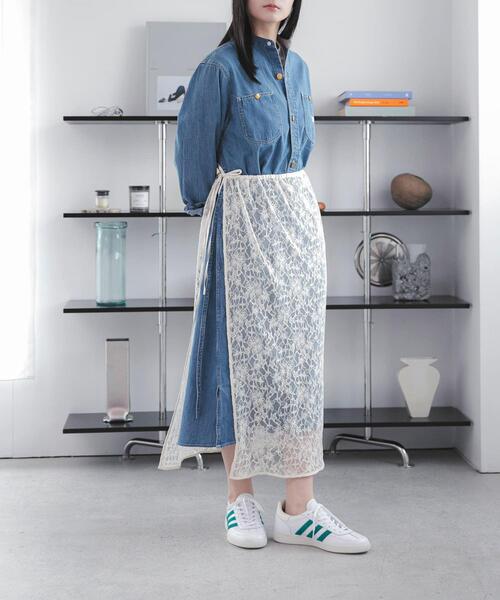 URBAN RESEARCH DOORS（アーバンリサーチドアーズ）の「ElisaNovelli　レース巻きスカート（スカート・レディース・ブラック系その他/ホワイト系その他・ONE）」の3枚目の写真