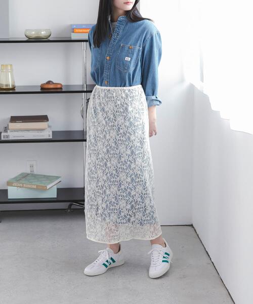 URBAN RESEARCH DOORS（アーバンリサーチドアーズ）の「ElisaNovelli　レース巻きスカート（スカート・レディース・ブラック系その他/ホワイト系その他・ONE）」の4枚目の写真