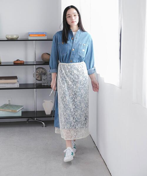 URBAN RESEARCH DOORS（アーバンリサーチドアーズ）の「ElisaNovelli　レース巻きスカート（スカート・レディース・ブラック系その他/ホワイト系その他・ONE）」の5枚目の写真