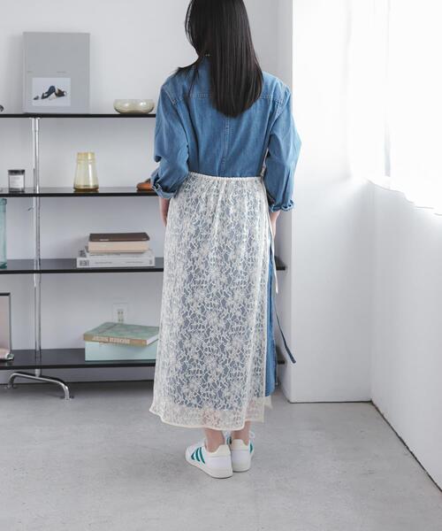 URBAN RESEARCH DOORS（アーバンリサーチドアーズ）の「ElisaNovelli　レース巻きスカート（スカート・レディース・ブラック系その他/ホワイト系その他・ONE）」の6枚目の写真