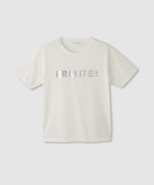 NAVY(ネイビー)の「【SARARI /サラリ】冷感 DRY UVカット 箔プリントクルーネック UVカットTシャツ(Tシャツ/カットソー・レディース・ブラック/オフホワイト/ネイビー/ベージュ・M/L)」の10枚目の写真