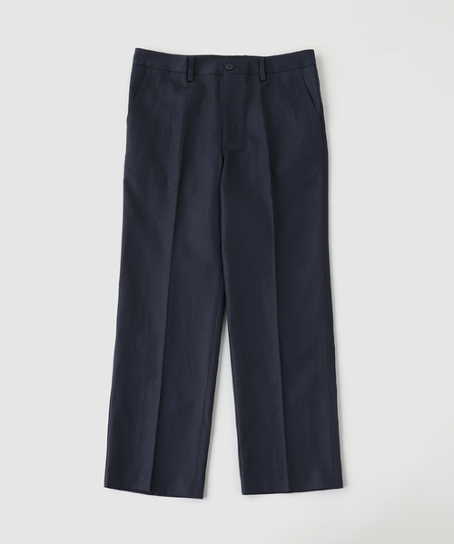 JOURNAL STANDARD(ジャーナルスタンダード)の「Aaron Levine / アーロン・レヴィン Cotton Linen Flat Front Pant(スラックス・メンズ・ネイビー・34/32/30)」の1枚目の写真