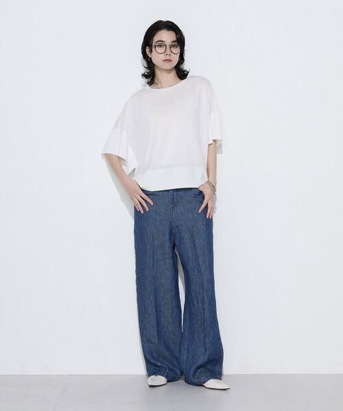 COMME CA Wardrobe(コムサワードローブ)の「ポリエステル/レーヨン天竺 プルオーバー(Tシャツ/カットソー・レディース・トップグレー/ホワイト/ボルドー/レッド/ブラウン・FREE)」の6枚目の写真