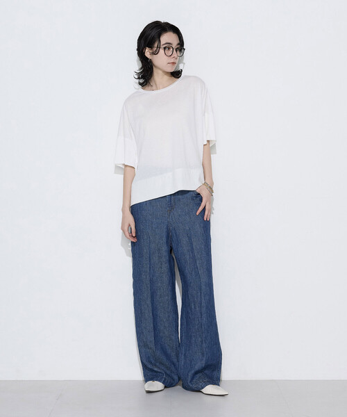 COMME CA Wardrobe(コムサワードローブ)の「ポリエステル/レーヨン天竺 プルオーバー(Tシャツ/カットソー・レディース・トップグレー/ホワイト/ボルドー/レッド/ブラウン・FREE)」の7枚目の写真