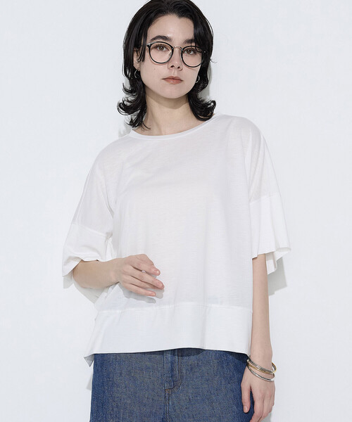 COMME CA Wardrobe(コムサワードローブ)の「ポリエステル/レーヨン天竺 プルオーバー(Tシャツ/カットソー・レディース・トップグレー/ホワイト/ボルドー/レッド/ブラウン・FREE)」の8枚目の写真