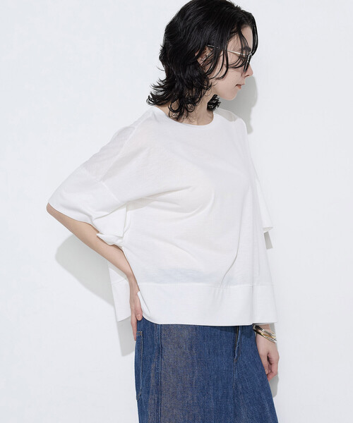 COMME CA Wardrobe(コムサワードローブ)の「ポリエステル/レーヨン天竺 プルオーバー(Tシャツ/カットソー・レディース・トップグレー/ホワイト/ボルドー/レッド/ブラウン・FREE)」の11枚目の写真