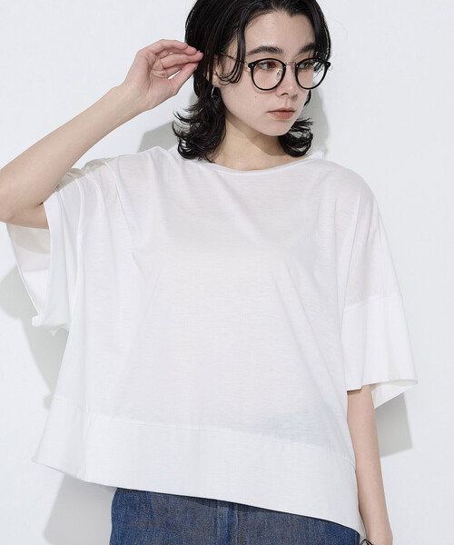 COMME CA Wardrobe(コムサワードローブ)の「ポリエステル/レーヨン天竺 プルオーバー(Tシャツ/カットソー・レディース・トップグレー/ホワイト/ボルドー/レッド/ブラウン・FREE)」の12枚目の写真