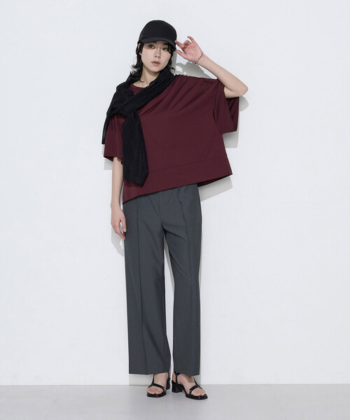 COMME CA Wardrobe(コムサワードローブ)の「ポリエステル/レーヨン天竺 プルオーバー(Tシャツ/カットソー・レディース・トップグレー/ホワイト/ボルドー/レッド/ブラウン・FREE)」の14枚目の写真