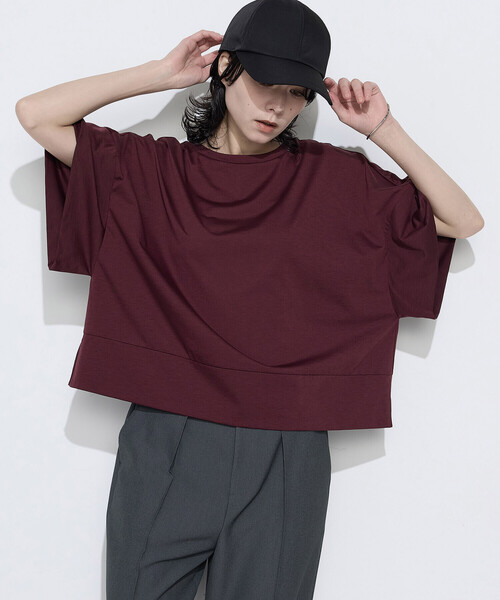 COMME CA Wardrobe(コムサワードローブ)の「ポリエステル/レーヨン天竺 プルオーバー(Tシャツ/カットソー・レディース・トップグレー/ホワイト/ボルドー/レッド/ブラウン・FREE)」の15枚目の写真