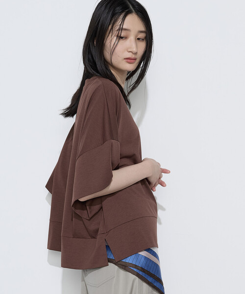 COMME CA Wardrobe(コムサワードローブ)の「ポリエステル/レーヨン天竺 プルオーバー(Tシャツ/カットソー・レディース・トップグレー/ホワイト/ボルドー/レッド/ブラウン・FREE)」の22枚目の写真