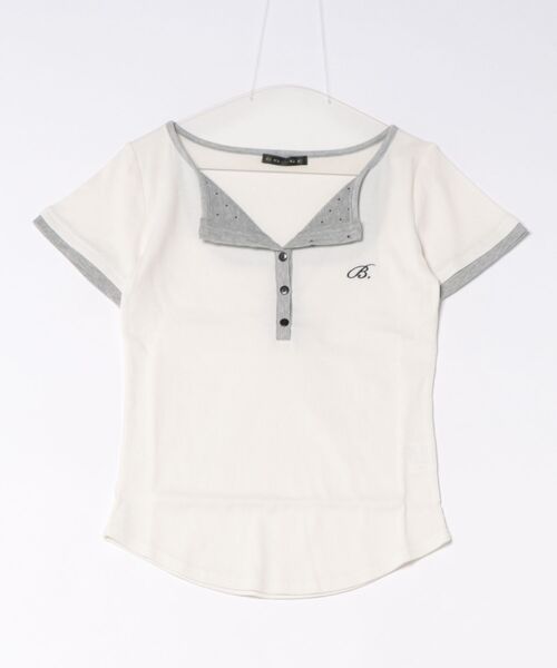 GORGE(ゴージ)の「《ドット柄切替×細見え》リブカットソー/フェミニン/春夏秋/全3色(Tシャツ/カットソー・レディース・ブラック/グレー/オフホワイト・F)」の21枚目の写真