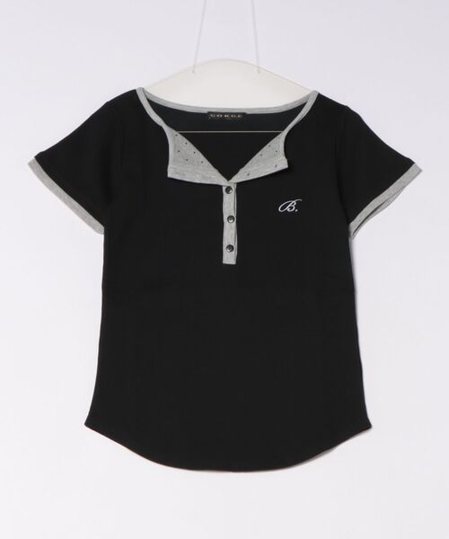 GORGE(ゴージ)の「《ドット柄切替×細見え》リブカットソー/フェミニン/春夏秋/全3色(Tシャツ/カットソー・レディース・ブラック/グレー/オフホワイト・F)」の22枚目の写真