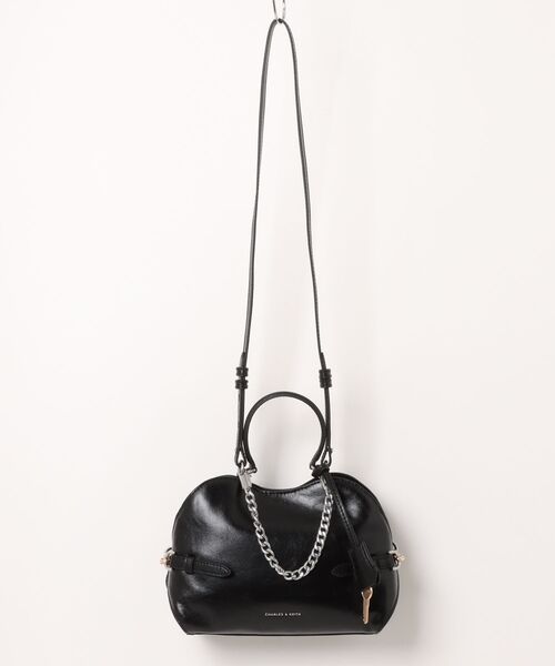 CHARLES & KEITH(チャールズ & キース)の「Delfina デルフィナ チェーン サイドベルト トートバッグ(トートバッグ・レディース・スミクロ/ダークブラウン系3・S)」の14枚目の写真