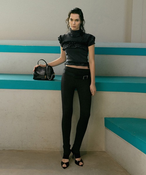 CHARLES & KEITH(チャールズ & キース)の「Delfina デルフィナ チェーン サイドベルト トートバッグ(トートバッグ・レディース・スミクロ/ダークブラウン系3・S)」の5枚目の写真