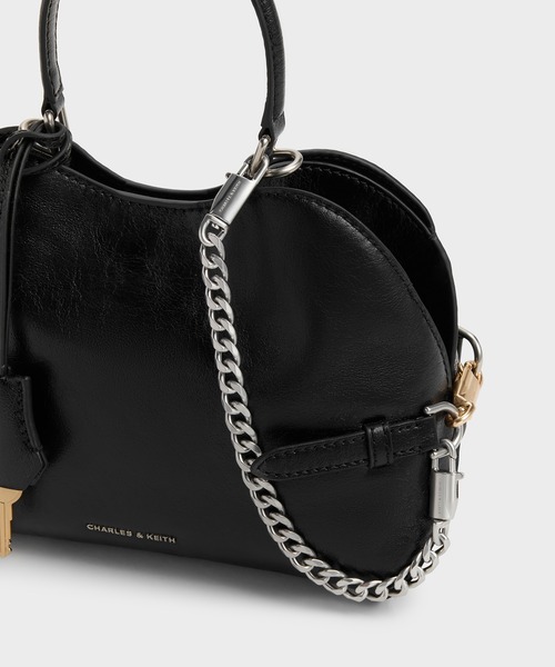 CHARLES & KEITH(チャールズ & キース)の「Delfina デルフィナ チェーン サイドベルト トートバッグ(トートバッグ・レディース・スミクロ/ダークブラウン系3・S)」の10枚目の写真