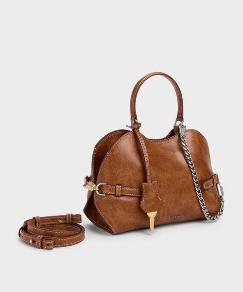 CHARLES & KEITH(チャールズ & キース)の「Delfina デルフィナ チェーン サイドベルト トートバッグ(トートバッグ・レディース・スミクロ/ダークブラウン系3・S)」の19枚目の写真