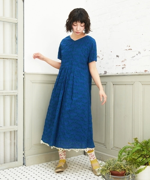 Jocomomola（ホコモモラ）の「【接触冷感】Fresco 天竺レースペチコート（スカート・レディース・ブラック/アイボリー・40）」の3枚目の写真