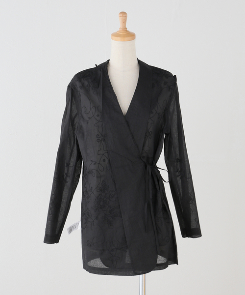 sara mallika(サラ マリカ)の「【SARA MALLIKA/サラマリカ】 Organza Arai Embroidery Jacket(その他アウター・レディース・ブラック/ホワイト・FREE)」の7枚目の写真
