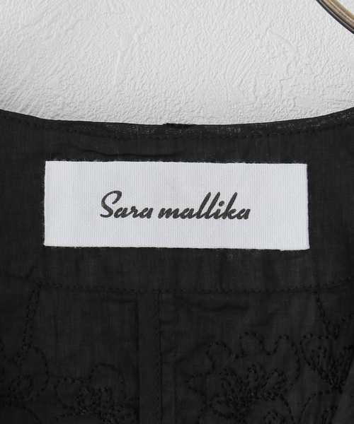 sara mallika(サラ マリカ)の「【SARA MALLIKA/サラマリカ】 Organza Arai Embroidery Jacket(その他アウター・レディース・ブラック/ホワイト・FREE)」の9枚目の写真