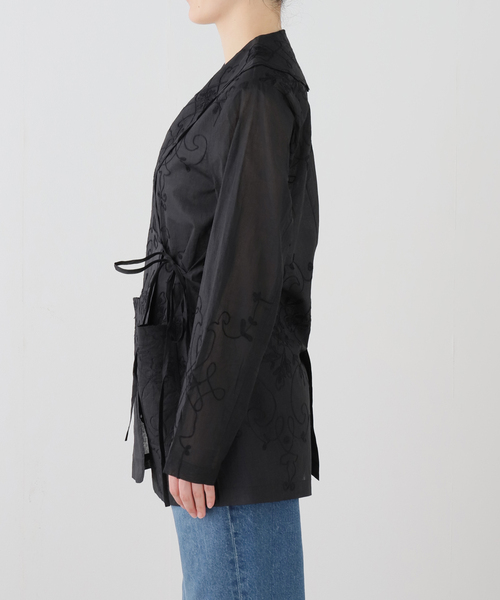 sara mallika(サラ マリカ)の「【SARA MALLIKA/サラマリカ】 Organza Arai Embroidery Jacket(その他アウター・レディース・ブラック/ホワイト・FREE)」の14枚目の写真