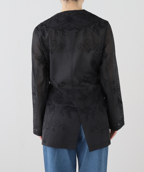 sara mallika(サラ マリカ)の「【SARA MALLIKA/サラマリカ】 Organza Arai Embroidery Jacket(その他アウター・レディース・ブラック/ホワイト・FREE)」の15枚目の写真