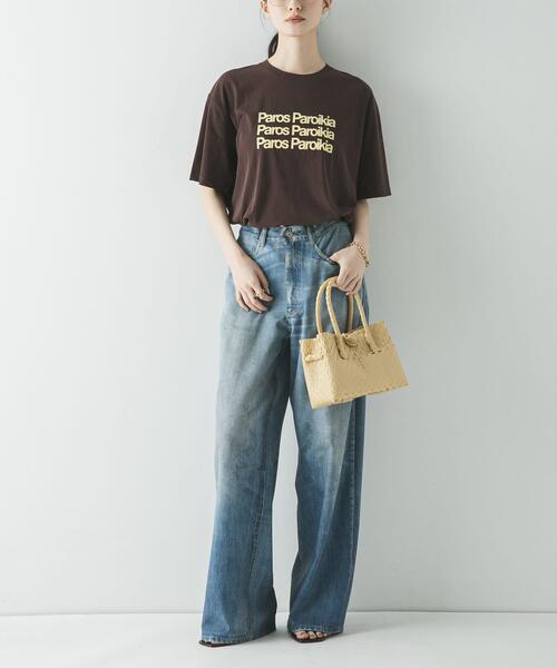 URBAN RESEARCH（アーバンリサーチ）の「シアープリントカラーTシャツ（Tシャツ/カットソー・レディース・ライトブルー/レッド/ブラウン・FREE）」の9枚目の写真