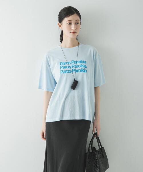 URBAN RESEARCH（アーバンリサーチ）の「シアープリントカラーTシャツ（Tシャツ/カットソー・レディース・ライトブルー/レッド/ブラウン・FREE）」の19枚目の写真