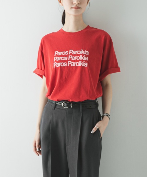 URBAN RESEARCH(アーバンリサーチ)の「シアープリントカラーTシャツ(Tシャツ/カットソー・レディース・ライトブルー/レッド/ブラウン・FREE)」の6枚目の写真