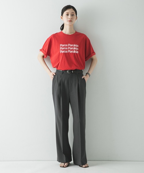 URBAN RESEARCH(アーバンリサーチ)の「シアープリントカラーTシャツ(Tシャツ/カットソー・レディース・ライトブルー/レッド/ブラウン・FREE)」の10枚目の写真