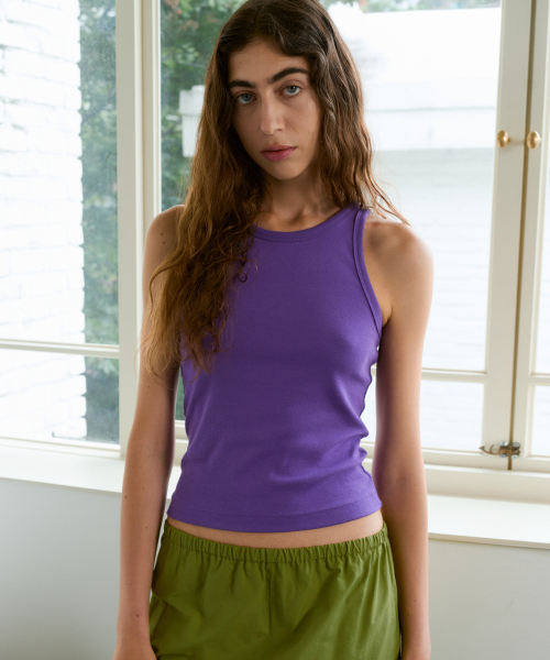 38COMEONCOMMON(38カモンコモン)の「Slim Rib Cotton Sleeveless (Purple)(Tシャツ/カットソー・レディース・その他・FREE)」の3枚目の写真