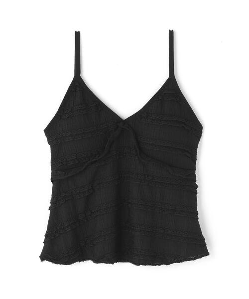 Torenia(トレニア)の「Torenia/トレニア/Frill Cup Camisole(キャミソール・レディース・ホワイト/ブラック/ピンク/ブルー・F)」の2枚目の写真