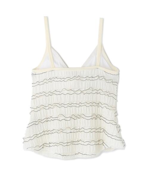 Torenia(トレニア)の「Torenia/トレニア/Frill Cup Camisole(キャミソール・レディース・ホワイト/ブラック/ピンク/ブルー・F)」の7枚目の写真