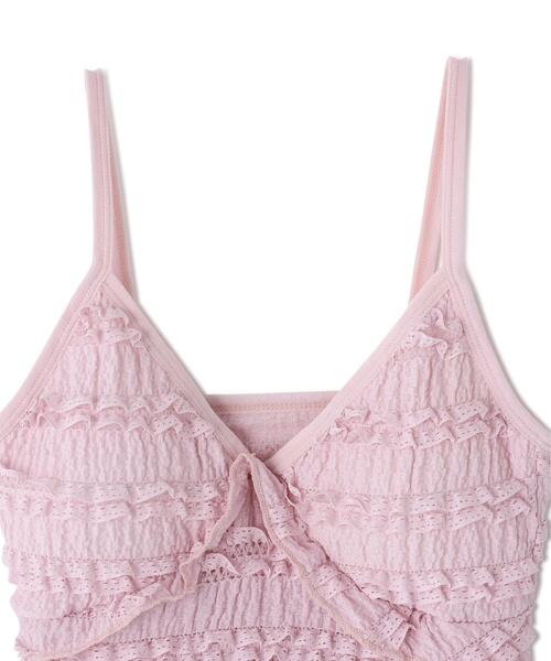 Torenia(トレニア)の「Torenia/トレニア/Frill Cup Camisole(キャミソール・レディース・ホワイト/ブラック/ピンク/ブルー・F)」の10枚目の写真
