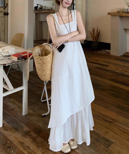 AMAJI(アマジ)の「ノースリーブ ワンピース(ワンピース・レディース・ホワイト/ライトブルー・SMALL/MEDIUM/LARGE/X-LARGE)」の6枚目の写真