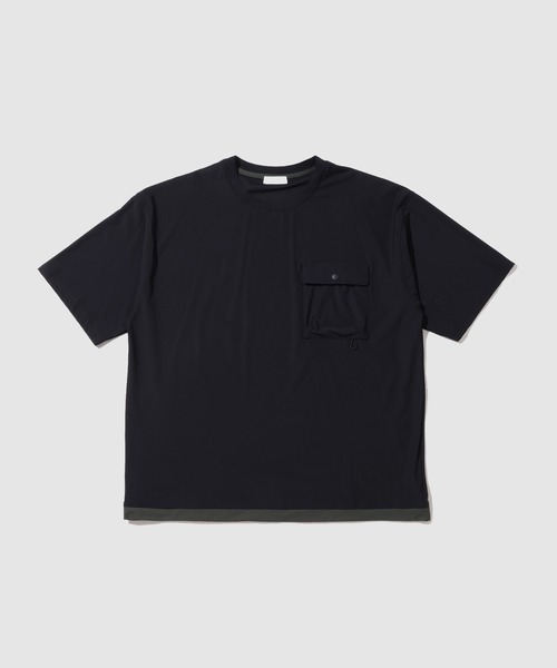NAVY（ネイビー）の「【SARARI/サラリ】 接触冷感 極冷フラップポケット UVカットTシャツ（Tシャツ/カットソー・メンズ・ライトグレー/チャコールグレー/ネイビー/ブラック・S/M/L/XL）」の14枚目の写真