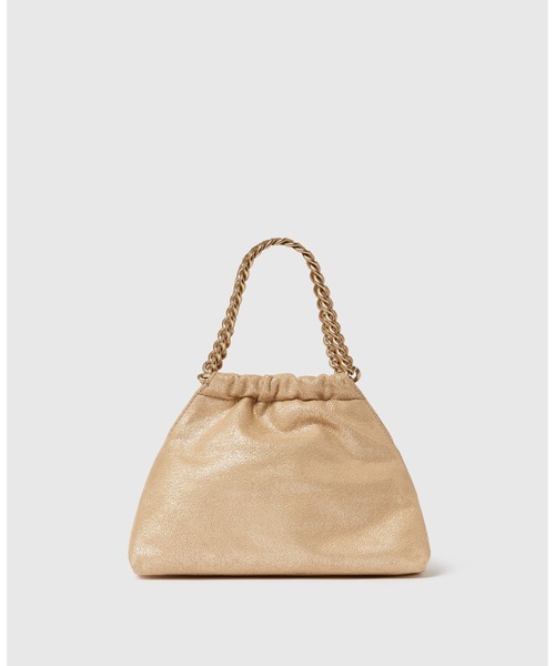 STELLA McCARTNEY(ステラマッカートニー)の「Falabella Drawstring Crossbody Bag / ファラベラ ドローストリング クロスボディバッグ(ショルダーバッグ・レディース・ゴールド・ONE SIZE)」の9枚目の写真