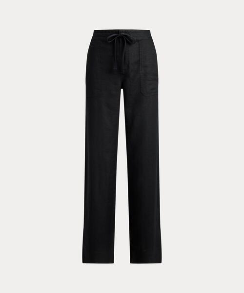 Ralph Lauren HBT Black リネン コットン パンツ38/30 リネン ワイドレッグパンツ（その他パンツ）｜LAUREN RALPH LAUREN
